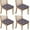 Dark Halloween Pattern, variant on Day Of the Dead Halloween Seat Covers for Dining Room Chairs Set Of 4,Stretch Printed Washable Chair Seat Cover with Elastic Ties and Button,Removable Waterproof Couch Cushion Covers