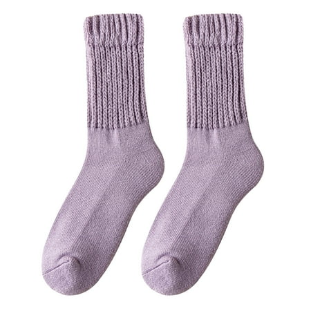 

Fashion Socks Women Solid Color Socks Mid Tube Autumn And Qinter All Long Tube Pure Colored Cotton Pile Socks