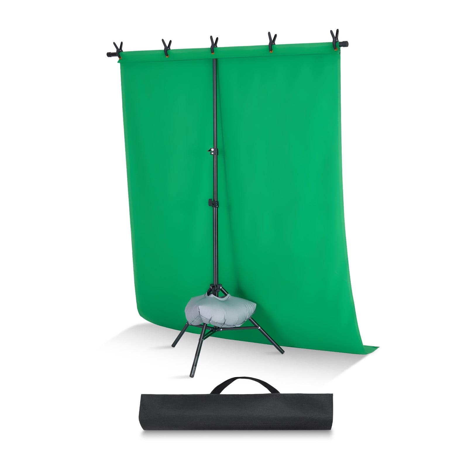 KFFKFF Backdrop Support, 5 x 6.5 ft Modifiable Picture Backdrop Support Set, Movable Background Stand with 3 Crossbars, Robust Projector Screen Support, for Photography Video Studio & Gathering