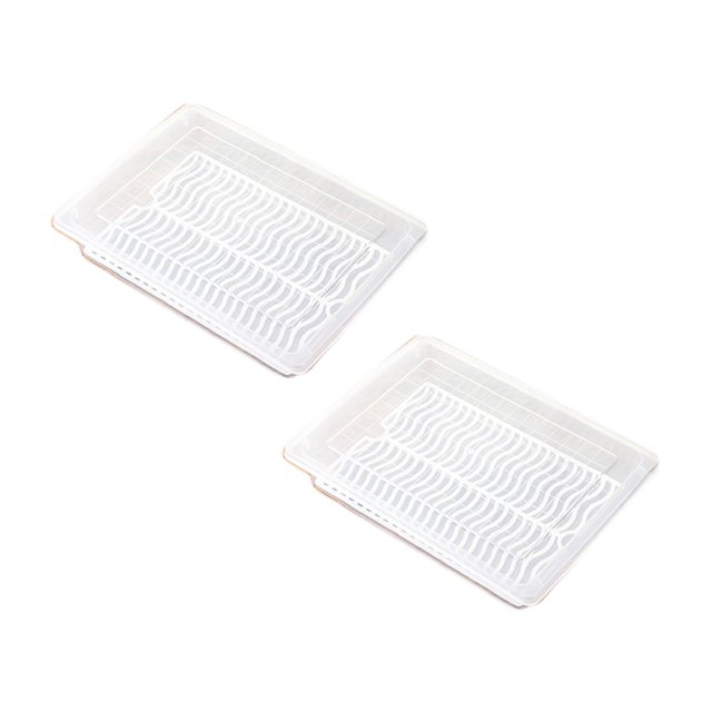 Oleegame 2PC Shower Soap Dish With Hook Bag Water Preservation Case Kitchen Storage Refrigerator Refrigerated Kitchen,Dining & Bar White