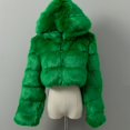 thumbnail image 1 of Abrigos y chaquetas de piel sintética recortados peludos de alta calidad para mujer, abrigo superior esponjoso con capucha, chaqueta de piel de invierno, abrigo femenino, 1 of 4