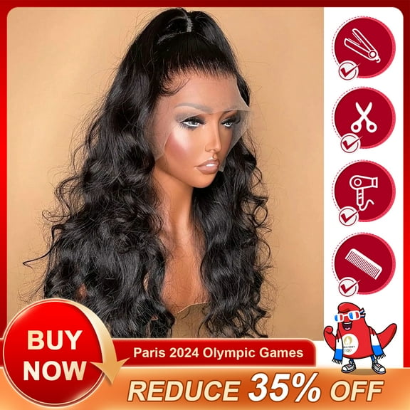 360 SUCS Full Lace Frontal Human Hair Pre Plucked Wigs Brazilian Transparent 13x4 13x6 Body Wave Lace Front Wig For Black Women