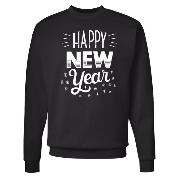 Inktastic Happy New Year in Hand Lettering Adult Sweatshirt