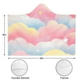 thumbnail image 3 of Wearable Blanket,Colorful Cloud Star Pattern Hooded Wearable Flannel Blanket for Adults & Teens,Winter Poncho Shawl Wrap Cape Cozy Anti-Pill,60"x80", 3 of 5