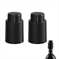 Reusable Wine Stoppers with Vacuum Pump, 2-Pack - Wine Saver Preserver Pump and Sealing Stoppers for Red & White Wine Bottles