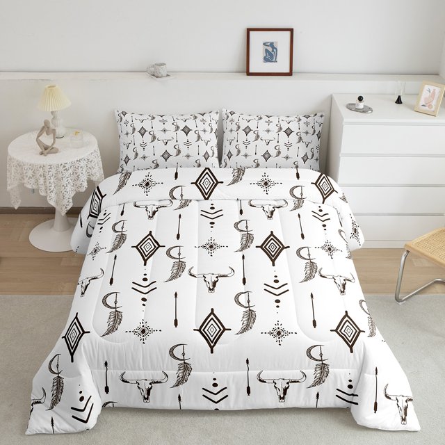 Erosebridal Tribal Aztec Bedding Toddler Comforter Set, Rustic Hunting Down Comforter, Bohomian Skeleton Decor, Lightweight
