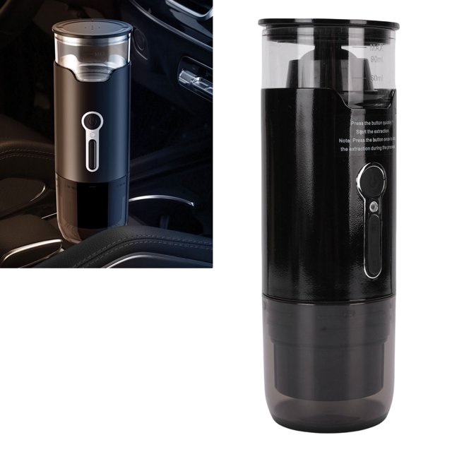 Machine à Café Électrique Portable, Cafetière à Capsules Portable DC12V 100ml Chauffage Rapide Automatique Polyvalent 15Bar pour Camping Randonnée