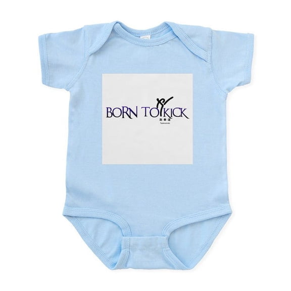 CafePress - BORN TO KICK Infant Bodysuit - Baby Light Bodysuit, Size Newborn - 24 Months