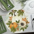 thumbnail image 6 of CounterArt "Fall Floral" 4-Pack Round Reversible Tabletop Placemats, 6 of 8