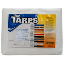 Harpster Tarps 7' x 10' Heavy Duty White 6 oz. Poly Tarp 12 Mil