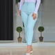 thumbnail image 3 of Pantalones casuales Umfun para mujer, de cintura alta, con bolsillos, ajustados, color liso, cómodos, azul claro, talla XL, 3 of 4