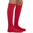 thumbnail image 4 of MDR Women's Extra Long & Heavy Slouch Cotton Wear at any Length Socks Made in USA 2 Pair Size 9 to 11 (2 Red ), 4 of 8