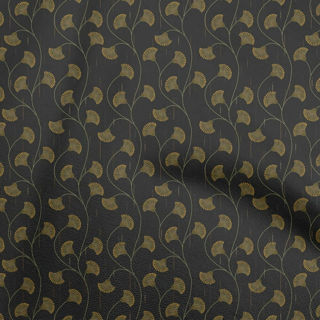 oneOone Viscose Chiffon Yellow Fabric Floral Sewing Craft Projects Fabric Prints By Yard 42 Inch Wide
