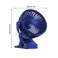 thumbnail image 3 of Clip on Desk Fan - 5.35"x6.02" USB Rechargeable 3 Speed Quiet Personals Fan with Strong Airflow, 360° Adjustable Head, Ideal for Office, Dorm Room, Bedside, Travel, 3 of 6