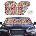 thumbnail image 2 of Daiia Cute Doodles Windshield Sun Shade for Car SUV Truck (Small ), Car Sun Shade Windshield, Car Shades for Front Windows, Sunshade for Car Windshield, 2 of 7