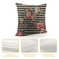 thumbnail image 4 of Qinduosi Small Flower Throw Pillow Cover Seamless Romantic Ditsy Floral on Black and White Stripes Decorative Square Pillow Case for Home Bedroom Living Room Cushion Cover Inch, 4 of 5