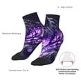 thumbnail image 4 of Uemuo Purple Pattern White Tiger Printed Crew Socks, Moisture-Wicking Socks, Athletic Socks for Men Breathable Cushion Socks Casual Sport Socks for Running Traveling, 4 of 6