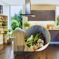thumbnail image 6 of (2) Black Mesh Waste Basket, 9in. Round Open Top Lightweight Trash Can Home Office Organizer Recycling Bins Desk Kitchen Garbage Container, 6 of 7