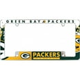 thumbnail image 1 of Green Bay Packers All Over Chrome License Plate Frame, 1 of 1