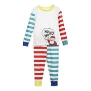 Spring hue Family Christmas Long Sleeve Homewear Sleepwear Set