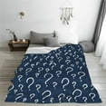 thumbnail image 5 of Honeii Question Marks Print Fleece Blanket - Throw Blanket for Bed, Sofa, Couch, Camping, and Travel , Microplush Ultra Soft Warm Blanket-40"x30", 5 of 7