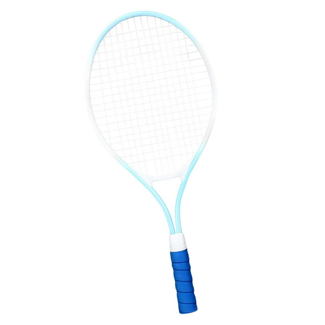 Raqueta de tenis para niños de 21 pulgadas, mango cómodo, práctica y portátil para uso recreativo. Mango azul