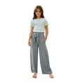 thumbnail image 3 of HVOBTTY Kids Soft Stretch Straight Leg Pants, Girls Fall and Winter Pants, Pants Casual Smocked High Waist Pant Loose Wide Leg Long Trousers 4-14 Years Gray, 12-13 Years, 3 of 5