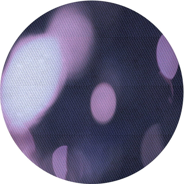 Ahgly Company Tapis Rond Lavable en Machine Intérieur Transitionnel Violet Moyen, 7 Pieds Rond