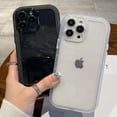 thumbnail image 2 of Shockproof Silicone Bumper Clear Phone Case For iPhone 15 13 12 11 14 Pro Max XR X XS 7 Plus Camera Protection Transparent Cover pink For iPhone 8 Plus, 2 of 6