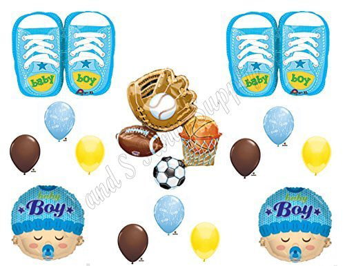 Baby Shower Party Supplies It\u2019s a Boy Baby Shower Can Coolers C90142 Baby Shower Decorations Football Baby Shower Sports Baby Shower
