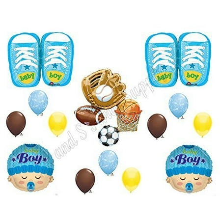 It S A Boy Sports Theme Baby Shower Balloons Decoration Supplies