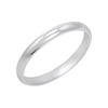 Women's 10K White Gold 2mm Traditional Plain Wedding Band (Available Ring Sizes 4-10) Sz 9.5