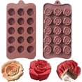 thumbnail image 1 of 2 Pack Chocolate Silicone Molds Candy Mold Rose Rose Rose, 1 of 1