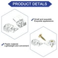 thumbnail image 4 of Unique Bargains 98 Set Mirror Holder Clips 4.8mm Circular Glass Clip Glass Cabinet Clips, Clear Plastic, 4 of 6