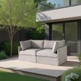 thumbnail image 4 of Patioflare Flexiform Modular Love Seat Patio Sofa Set, Grey, 4 of 9
