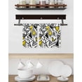 thumbnail image 3 of Yellow Black Geometric Kitchen Dish Towels for Drying Dishes Set of 4, Abstract Art Modern Line Waffle Weave Microfiber Hand Tea Bathroom Towels Quick Dry & Absorbent Towel 15.7x23.6, 3 of 7