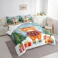 thumbnail image 3 of Manfei Farm Highland Cattle 7-Piece Twin Bedding Sets,Chic Christmas Tree Bedding Comforter Set,Brown Green Blue Sheet Sets For Children,Luxury Bedroom Decor Reversible, 3 of 8