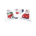 thumbnail image 3 of Five Cats Wearing Holiday Christmas Sweaters Indoor/Outdoor Throw Pillow, 18" x 18", 3 of 5