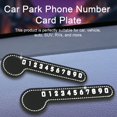 thumbnail image 2 of 1 Set Car Temporary Parking Card Music Note Shape Rhinestone Car Park Phone Number Card Plate Automobile Accessories, 2 of 10