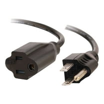 C2G 25ft Power Extension Cord - Outlet Saver - 18 AWG - Power extension cable - NEMA 5-15 (M) to NEMA 5-15 (F) - 25 ft - black