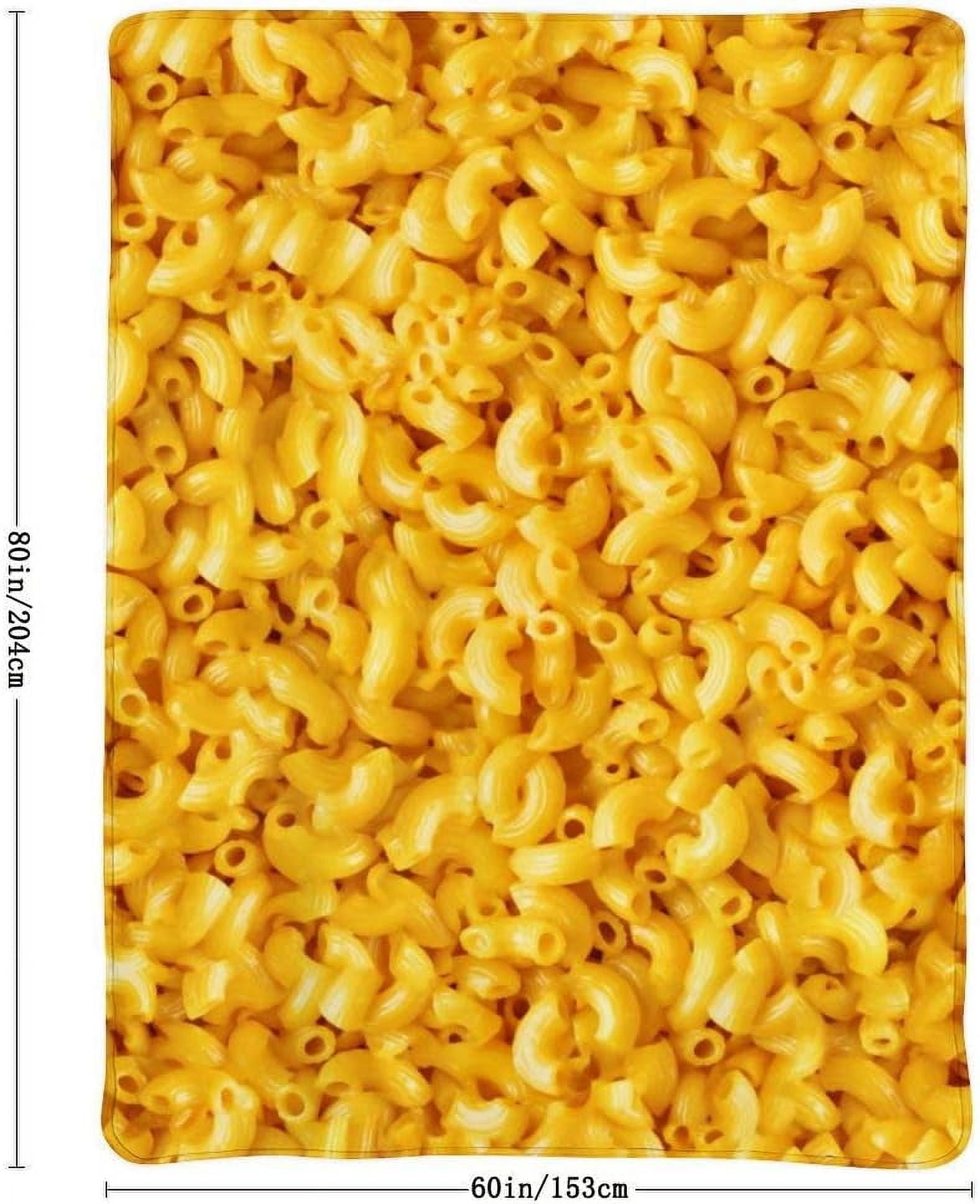Macaroni and Cheese Blanket,Fleece Throw Blanket Super Soft Warm Therma Plush Bed Couch Living Room
