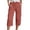 A-Red1080, variant on XIAOCHA Womens Crinkle Cotton Capri Pants Solid Drawstring Casual Cropped Trousers,Brown