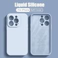 thumbnail image 2 of Funda de silicona líquida con borde cuadrado Original para iPhone, 15, 14, 13, 12, 11 Pro Max, Xs, XR, 7 Plus, 15Pro, protección de lente con logotipo, 2 of 5