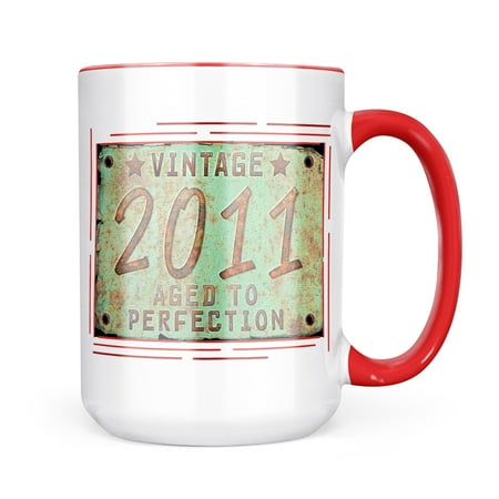 

Neonblond Vintage Year 2011 Born/Made Mug gift for Coffee Tea lovers