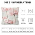 thumbnail image 6 of JEUXUS Square Floral Pink Tulip Pink Flower 2-Piece Plush Pillowcase White, 6 of 6