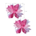 thumbnail image 2 of 2 Moños para pelo en tonos rosas con flor de listón en el centro, 2 of 4