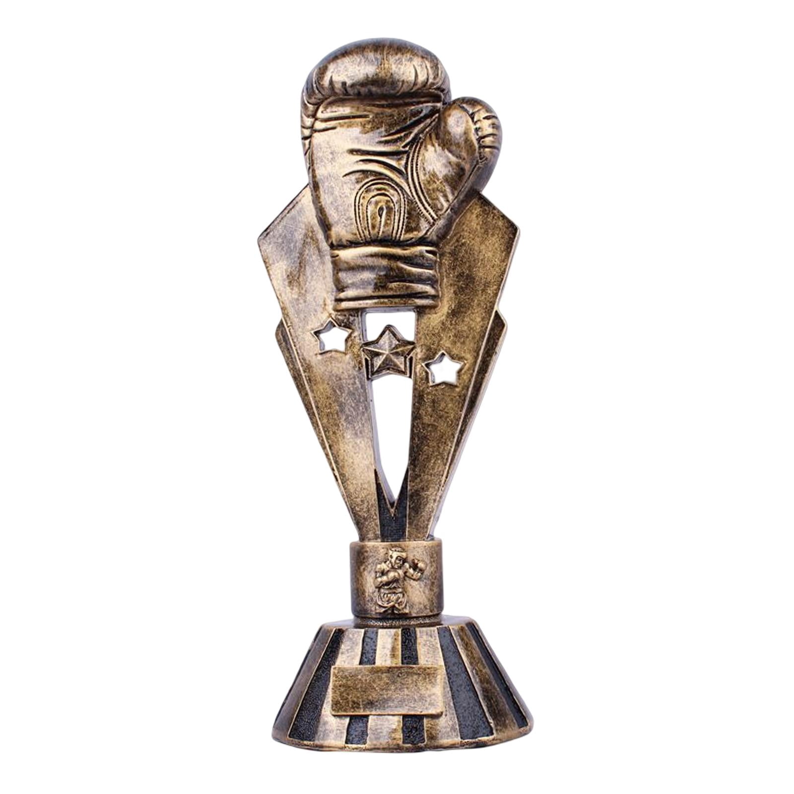 Boxing Glove Trophies Boxing Awards Resin Figurine Statue Rewards for Office Bronze