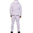 thumbnail image 3 of Riflessi Men's Athletic Sports Casual 2 Piece Solid Color Tracksuit Hoodie Jogger Pants Sweatsuit Set (Off White, M), 3 of 4