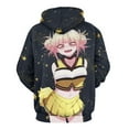 thumbnail image 3 of My Hero Academia Himiko Toga Unisex Sweatshirts Loose Pullover Sweater Hooded Hoodie 3D Printing Jacket Winter Fall Clothes S, 3 of 7