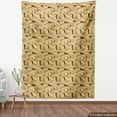 thumbnail image 4 of Ambesonne Southwestern Fabric by the Yard Upholstery, Prehistoric Art, 3 Yards, Pale Yellow Brown, 4 of 5